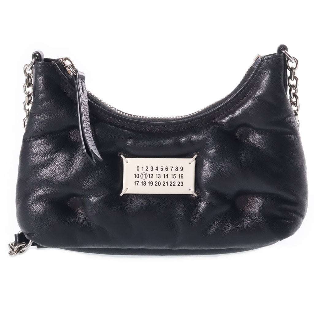 Maison Margiela(メゾンマルジェラ) GLAM SLAM HOBO MICRO グラムスラム ホーボー マイクロレザーショルダーバッグ ブラック SB1WG0021 P4300 T8013 レディース