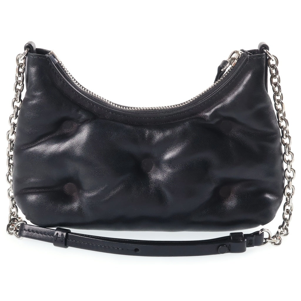 Maison Margiela(メゾンマルジェラ) GLAM SLAM HOBO MICRO グラムスラム ホーボー マイクロレザーショルダーバッグ ブラック SB1WG0021 P4300 T8013 レディース