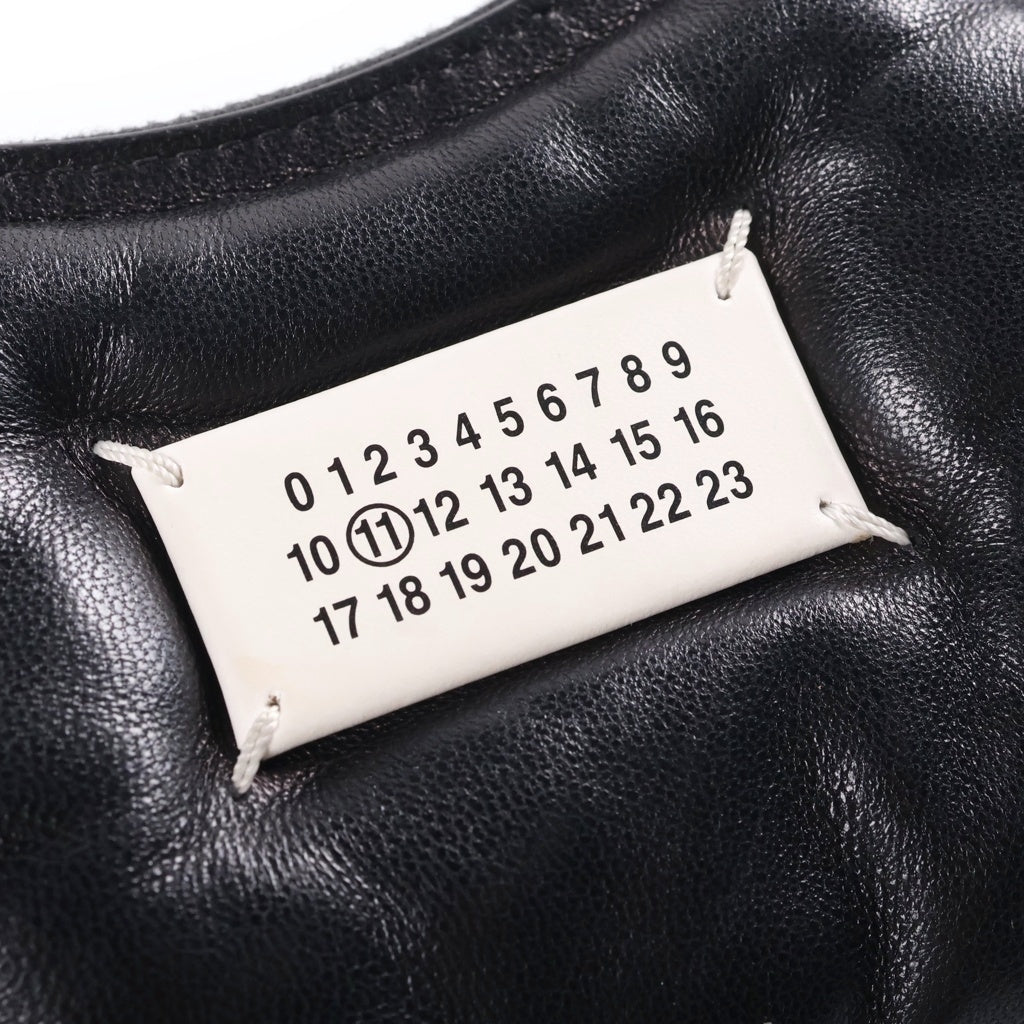 Maison Margiela(メゾンマルジェラ) GLAM SLAM HOBO MICRO グラムスラム ホーボー マイクロレザーショルダーバッグ ブラック SB1WG0021 P4300 T8013 レディース