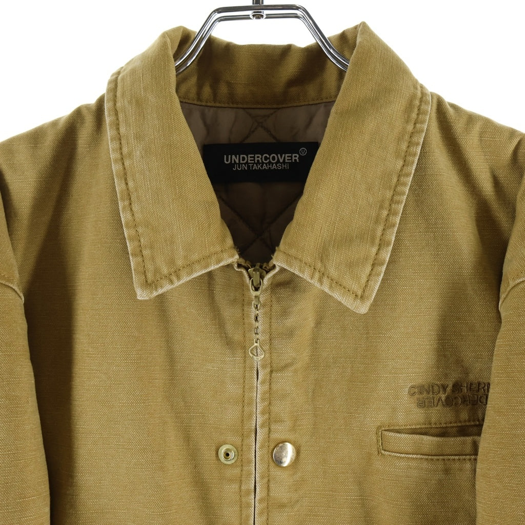 UNDERCOVER(アンダーカバー) 26AW キルティングブルゾン バックグラフィックデザインジップアップジャケット ブラウン UC2F4202-1
