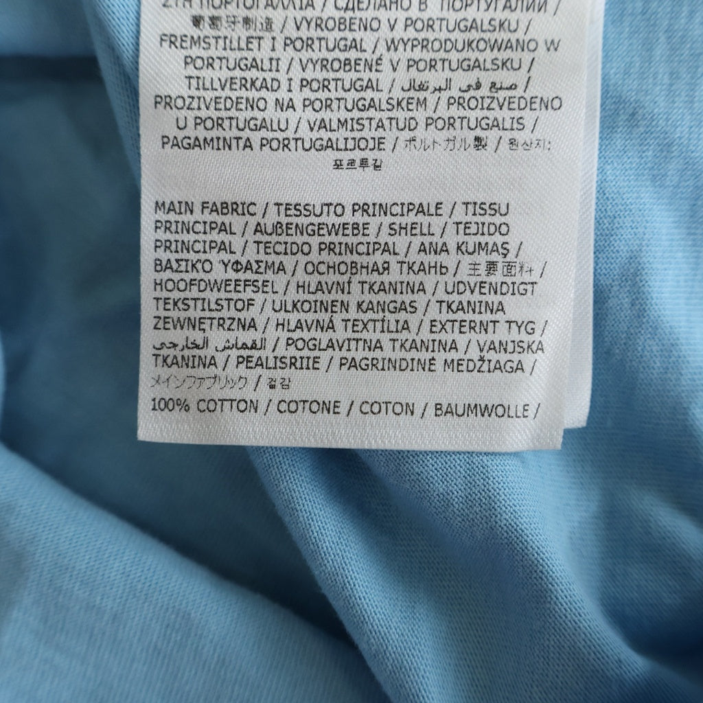 MM6 Maison Margiela(エムエムシックスメゾンマルジェラ) 24SSナンバリングロゴ クルーネック半袖カットソーTシャツ ブルー SH0GC0017 S24312