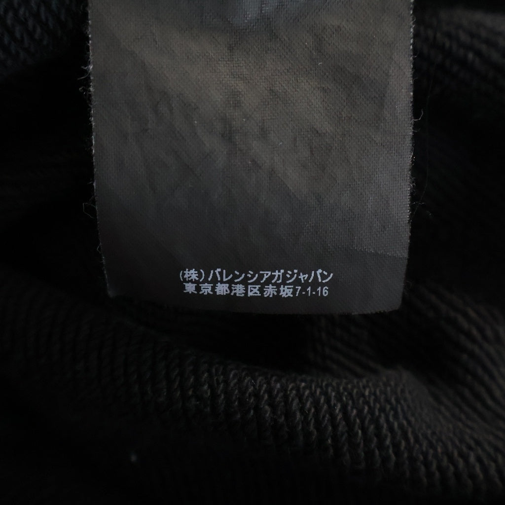 BALENCIAGA(バレンシアガ) 17SS 袖ロゴ刺繍 プルオーバースウェットパーカー ブラック 460615 TUK08