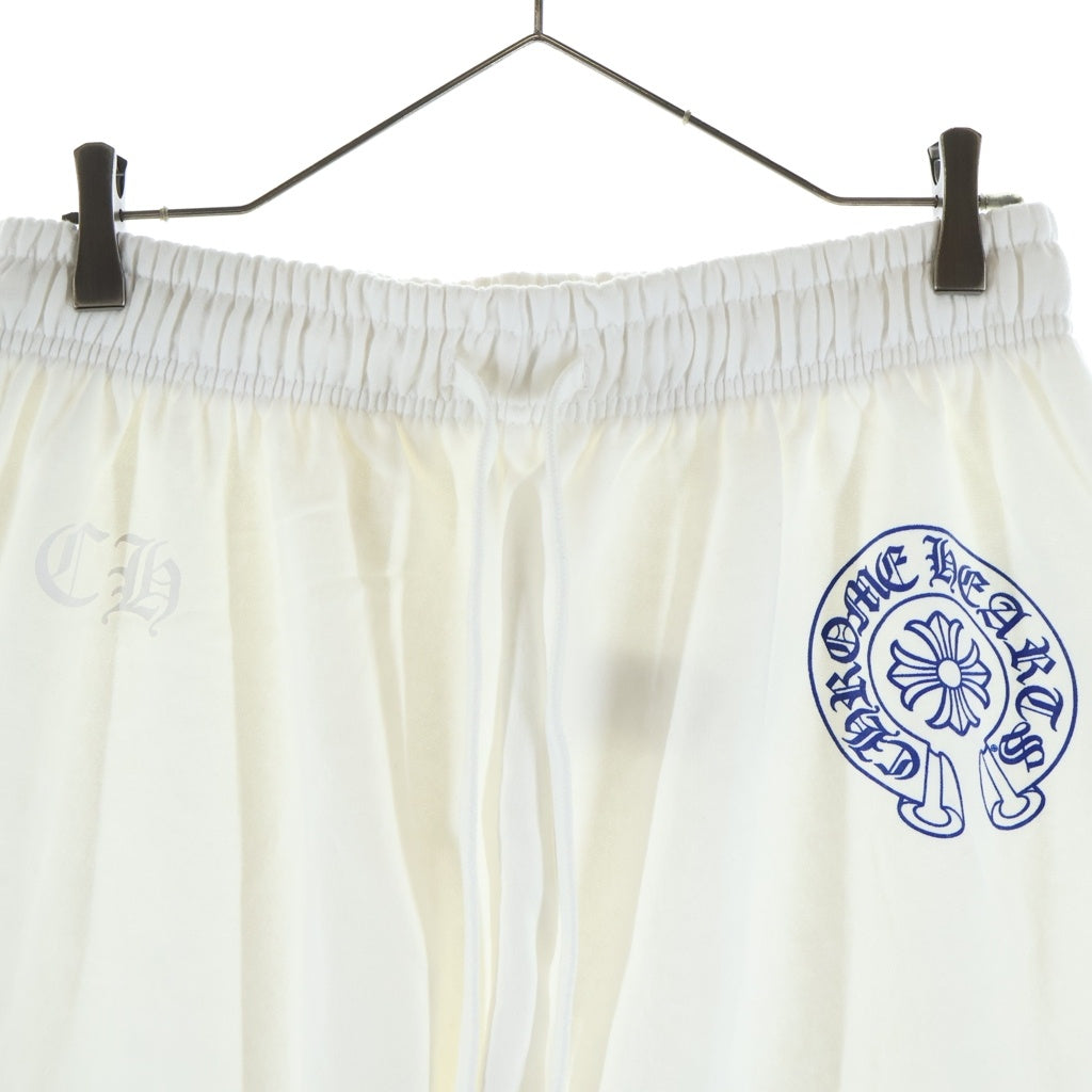 CHROME HEARTS(クロムハーツ) SWEAT PANTS サイドプリントロングパンツ ジョガーパンツ ホワイト/ブルー