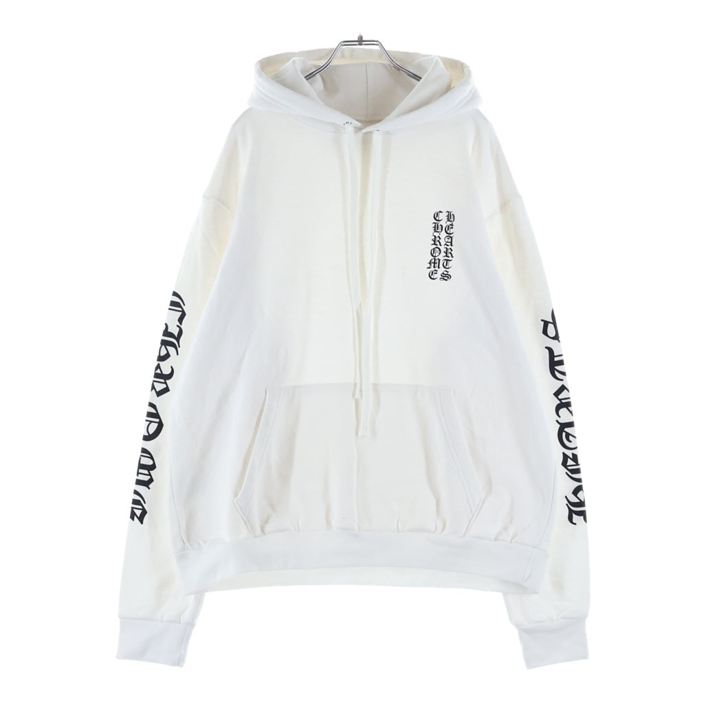 CHROME HEARTS(クロムハーツ) Vertical Arm Logo Hoodie バーティカルアームロゴフーディー パーカー ホワイト