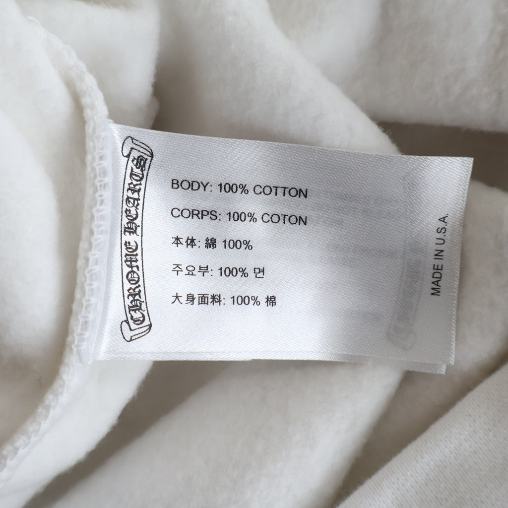 CHROME HEARTS(クロムハーツ) Vertical Arm Logo Hoodie バーティカルアームロゴフーディー パーカー ホワイト