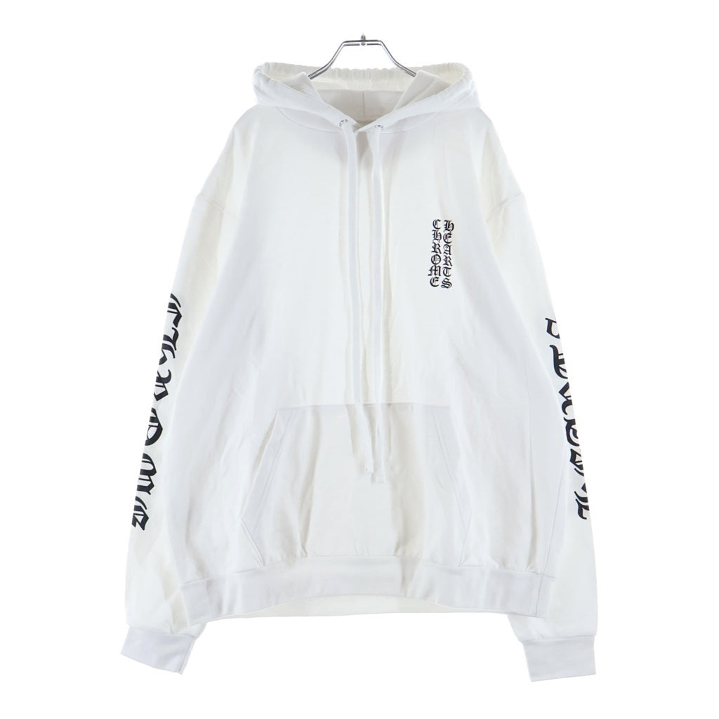 CHROME HEARTS(クロムハーツ) Vertical Arm Logo Hoodie バーティカルアームロゴフーディー パーカー ホワイト