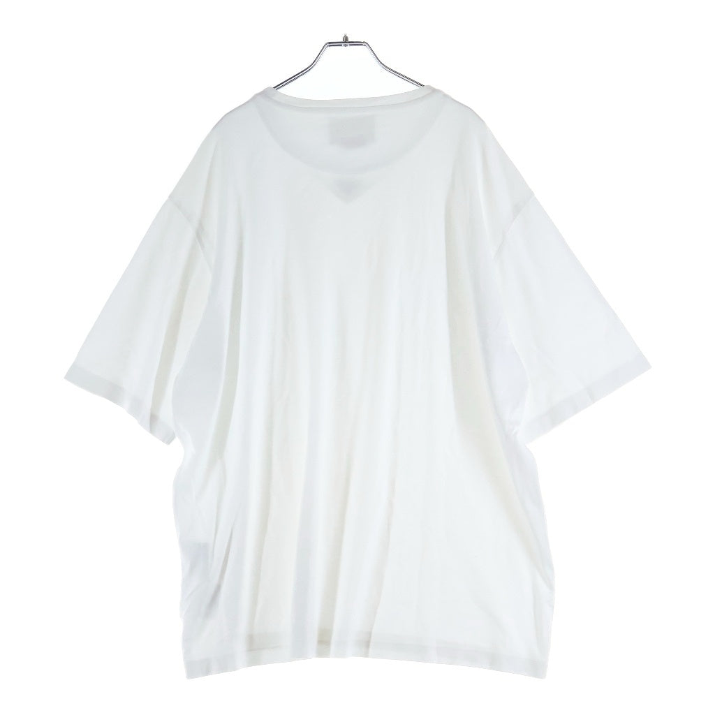 PRADA(プラダ) 24SS トライアングルロゴ クルーネック半袖カットソーTシャツ ホワイト UJN861 S232 240
