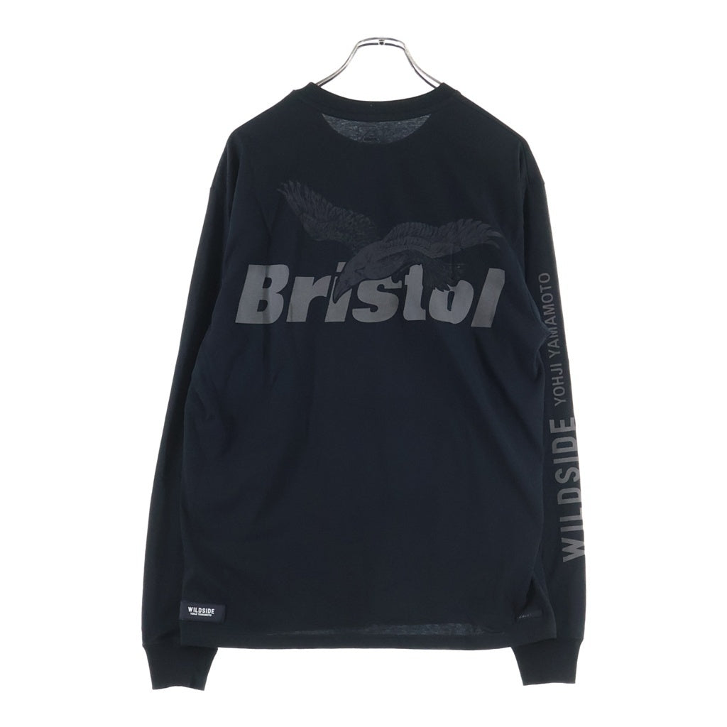 F.C.R.B.(エフシーアールビー) 23AW×WILDSIDE YOHJI YAMAMOTO TEAM EMBLEM TEE ロングスリーブTシャツ カットソー ブラック FCRB-232130