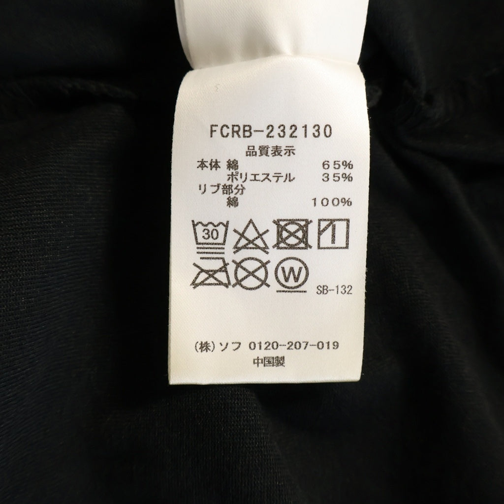 F.C.R.B.(エフシーアールビー) 23AW×WILDSIDE YOHJI YAMAMOTO TEAM EMBLEM TEE ロングスリーブTシャツ カットソー ブラック FCRB-232130