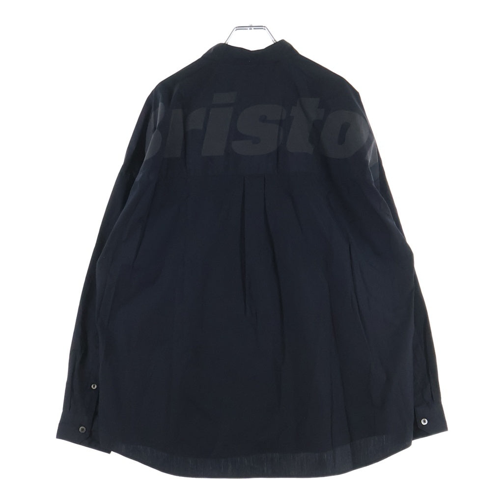 F.C.R.B.(エフシーアールビー) 23AW× WILDSIDE YOHJI YAMAMOTO BIG LOGO BAGGY SHIRT ワイルドサイド ヨウジ ヤマモト ビッグ ロゴ バギー 長袖シャツ ブラック FCRB-232129