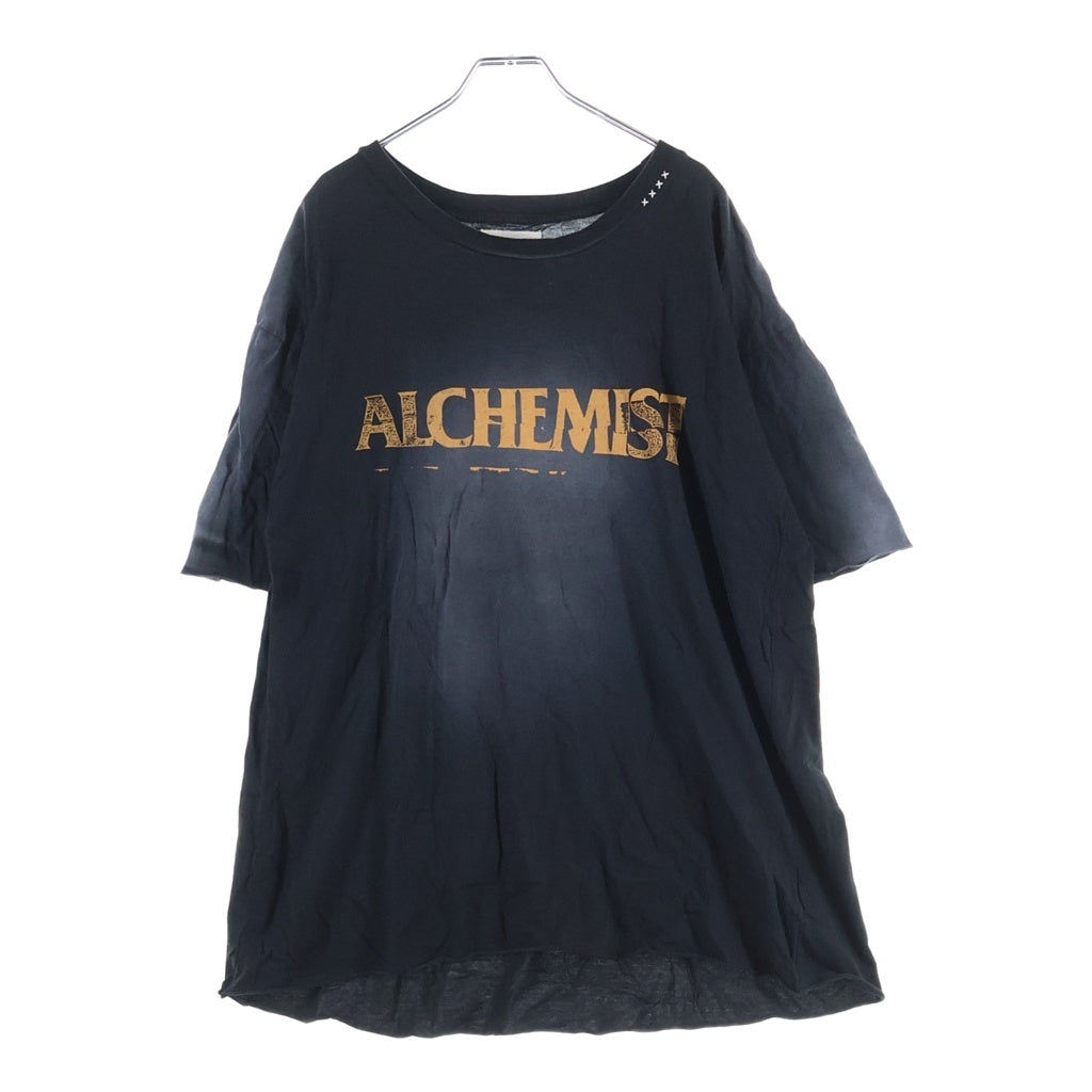 ALCHEMIST(アルケミスト) LARGE GRADIENT LOGO T-SHIRT ラージグラディエントロゴ ダメージ加工 クルーネック半袖Tシャツ カットソー ブラック