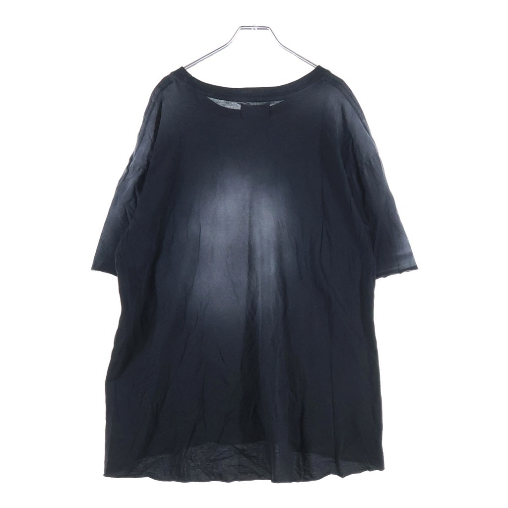 ALCHEMIST(アルケミスト) LARGE GRADIENT LOGO T-SHIRT ラージグラディエントロゴ ダメージ加工 クルーネック半袖Tシャツ カットソー ブラック