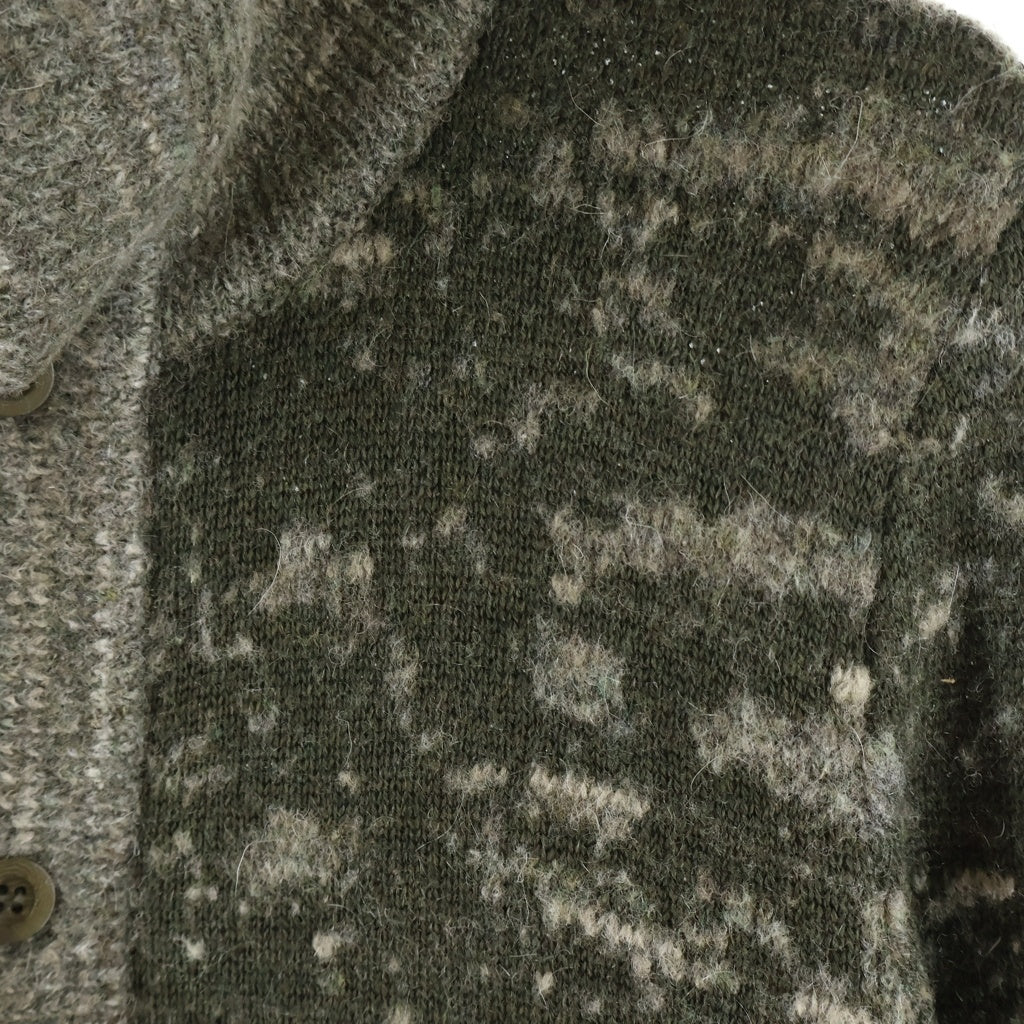 Maison Margiela(メゾンマルジェラ) 10AW カモ柄ハイネックセーター ニット カーディガン グリーン S30HA0332