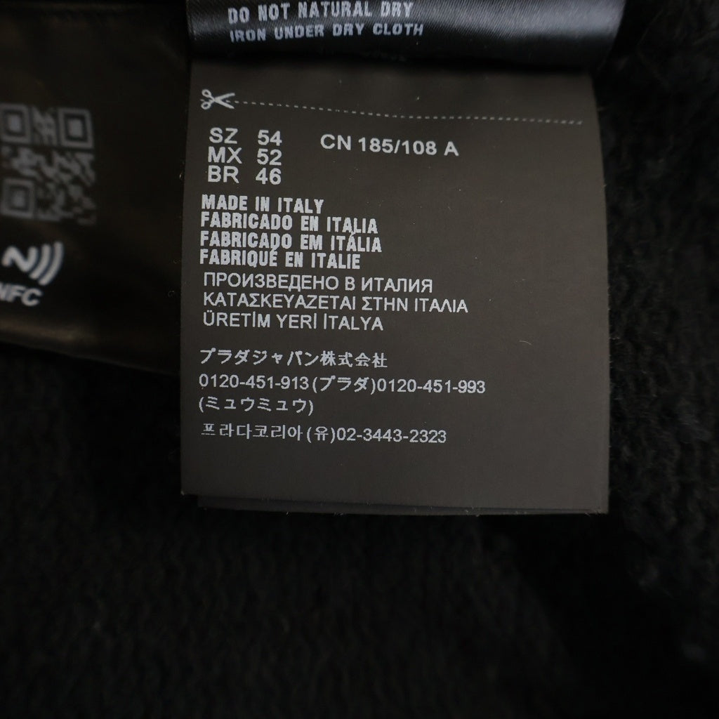 PRADA(プラダ) ロゴエンブロイダリー ウールカシミヤ クルーネックニット セーター ブラック UMB223 S211 1YMW