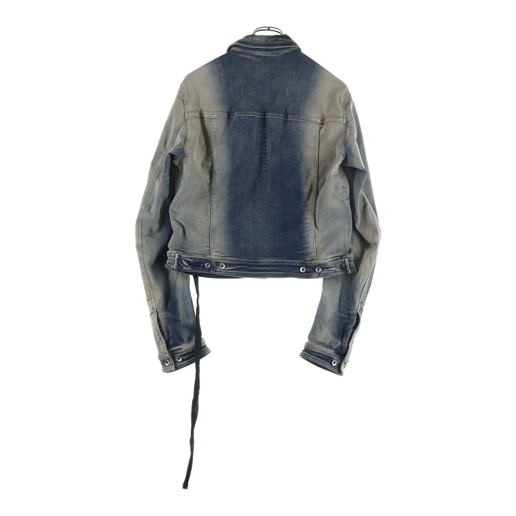 Rick Owens DRKSHDW(リックオウエンス ダークシャドウ) 23SS Pearl Degrade Cropped Denim Jacket クロップドデニムジャケット トラッカージャケット グレー/ブルー DU01C6759-SDMPDE