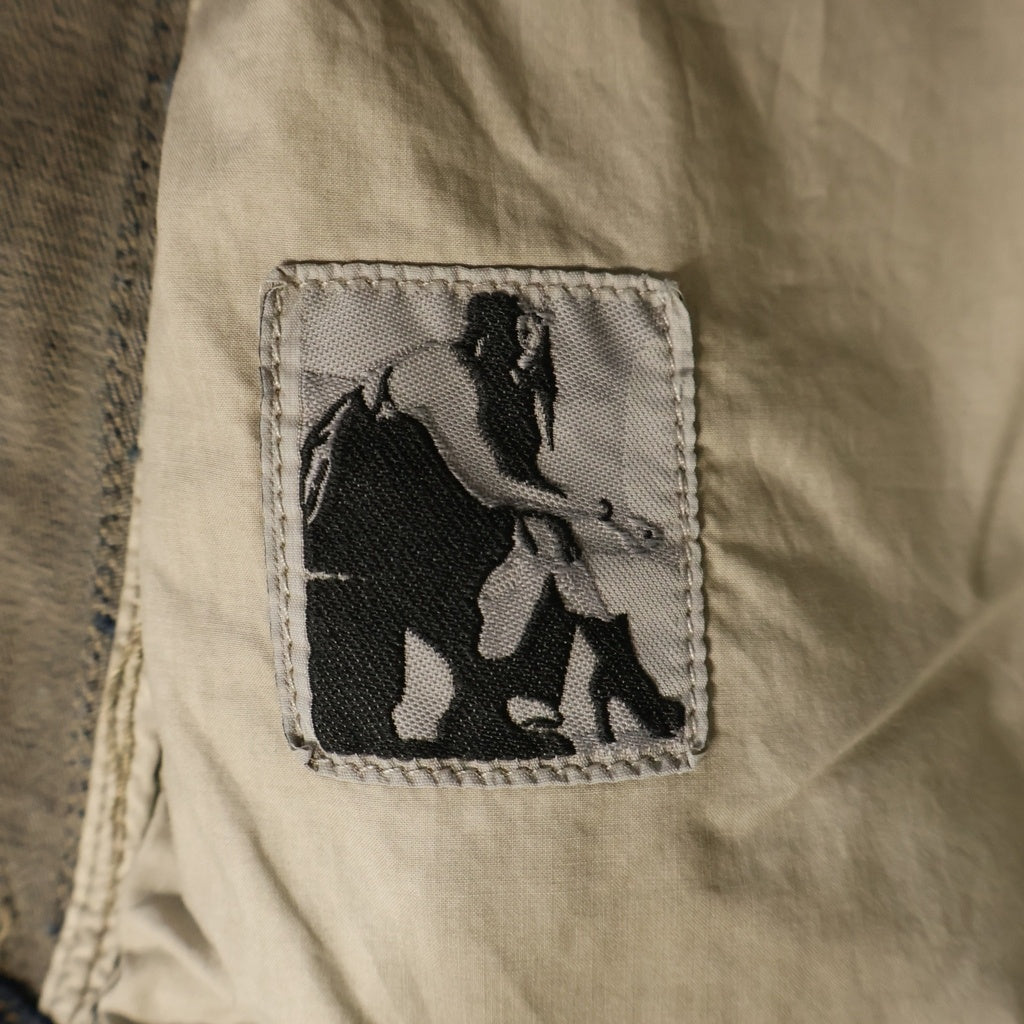 Rick Owens DRKSHDW(リックオウエンス ダークシャドウ) 23SS Pearl Degrade Cropped Denim Jacket クロップドデニムジャケット トラッカージャケット グレー/ブルー DU01C6759-SDMPDE