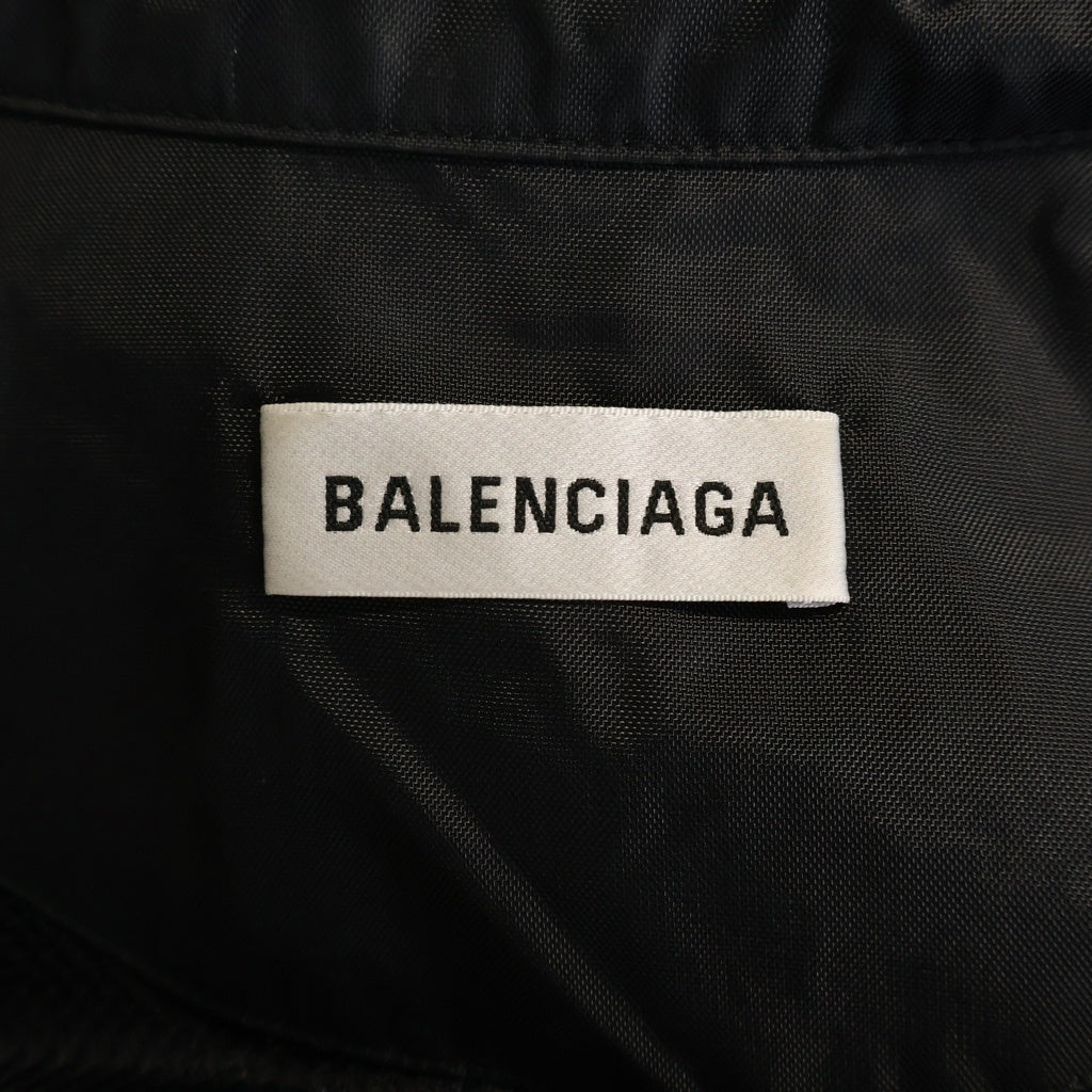 BALENCIAGA(バレンシアガ) 19SS NYLON LOGO DENIM JACKET ナイロンロゴ デニムジャケット ブラック 529213 TBQ03