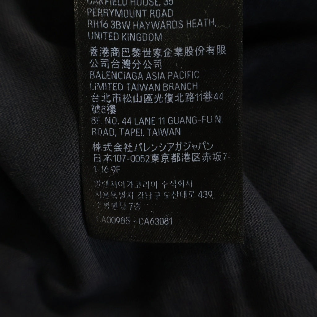 BALENCIAGA(バレンシアガ) 23AW OFFSHORE TEE オフショア フロントプリントクルーネック半袖カットソーTシャツ ブラック 739028 TPVM8