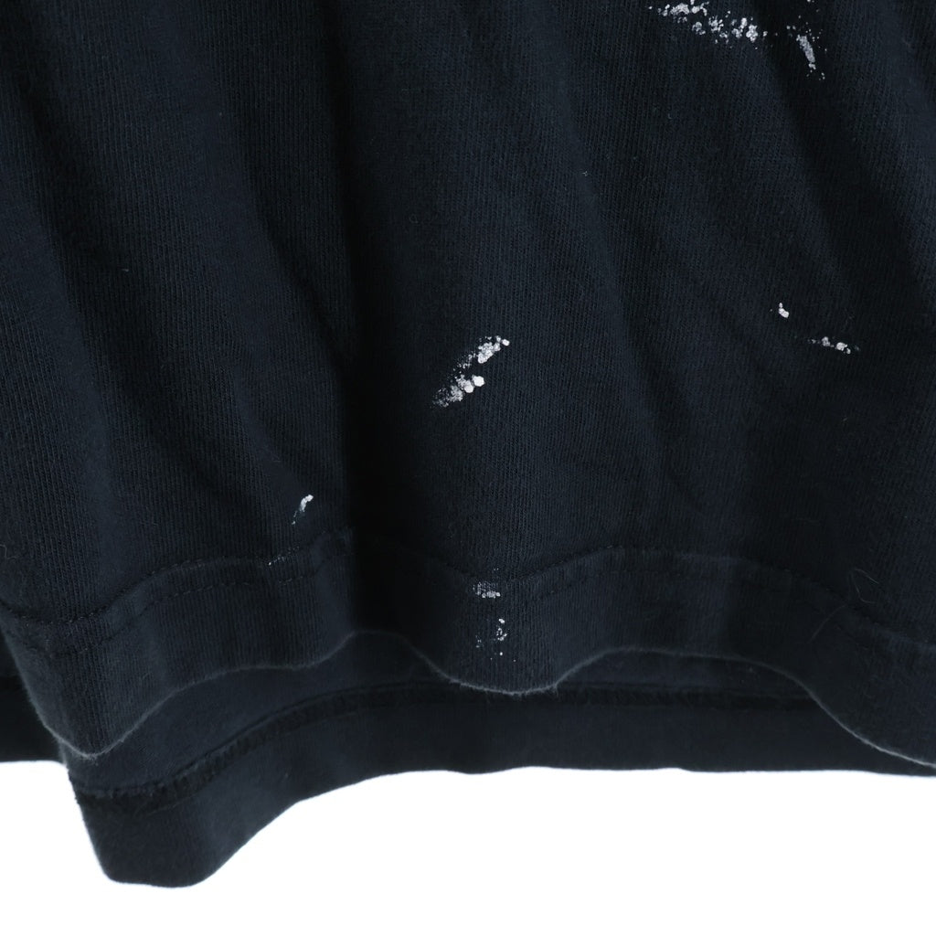 BALENCIAGA(バレンシアガ) 22SS METAL LOGO CRASHED TEE メタルロゴ フロントプリントクルーネック半袖カットソーTシャツ ブラック 694576 TMV88