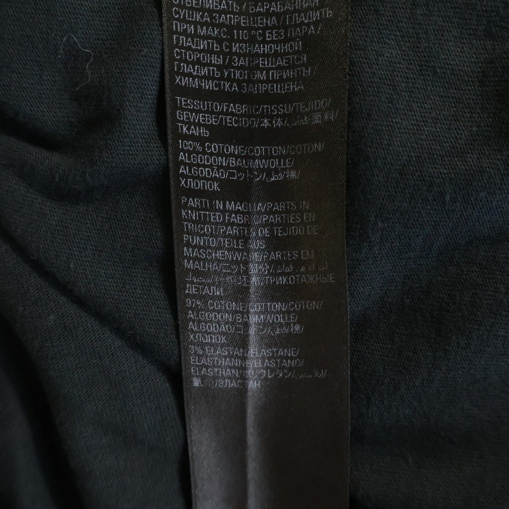 BALENCIAGA(バレンシアガ) 22SS METAL LOGO CRASHED TEE メタルロゴ フロントプリントクルーネック半袖カットソーTシャツ ブラック 694576 TMV88