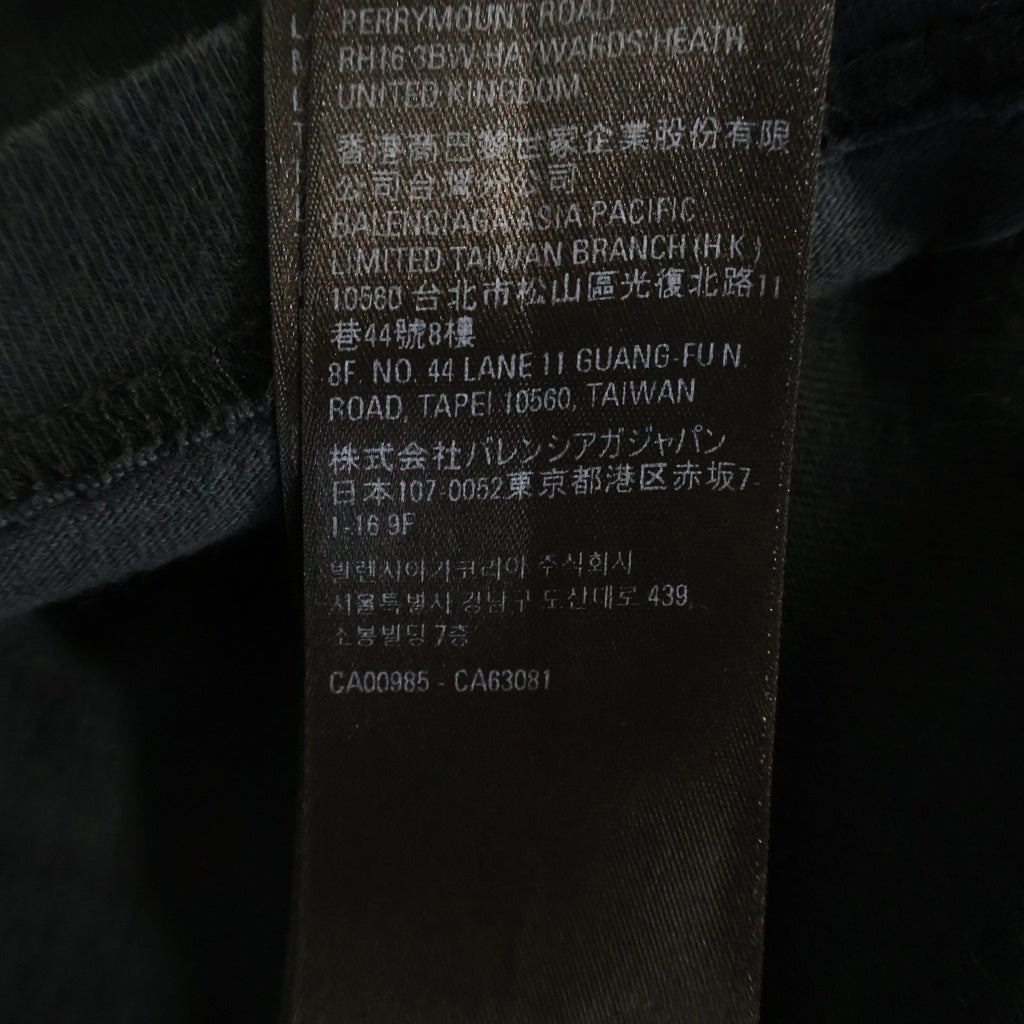BALENCIAGA(バレンシアガ) 22SS METAL LOGO CRASHED TEE メタルロゴ フロントプリントクルーネック半袖カットソーTシャツ ブラック 694576 TMV88