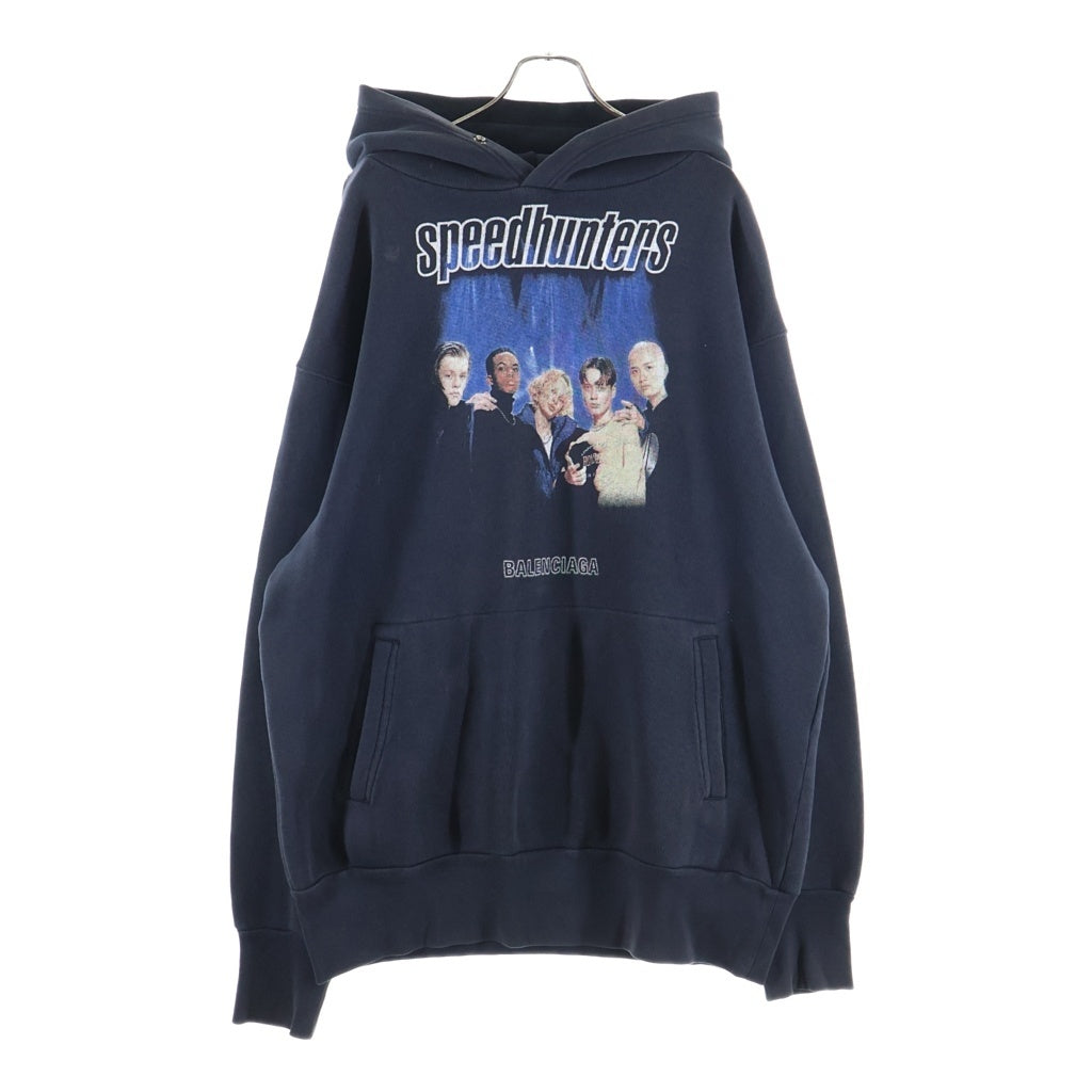 BALENCIAGA(バレンシアガ) 19AW SPEED HUNTERS HOODIE スピードハンター プルオーバースウェットパーカー ネイビー 541871 TCV37