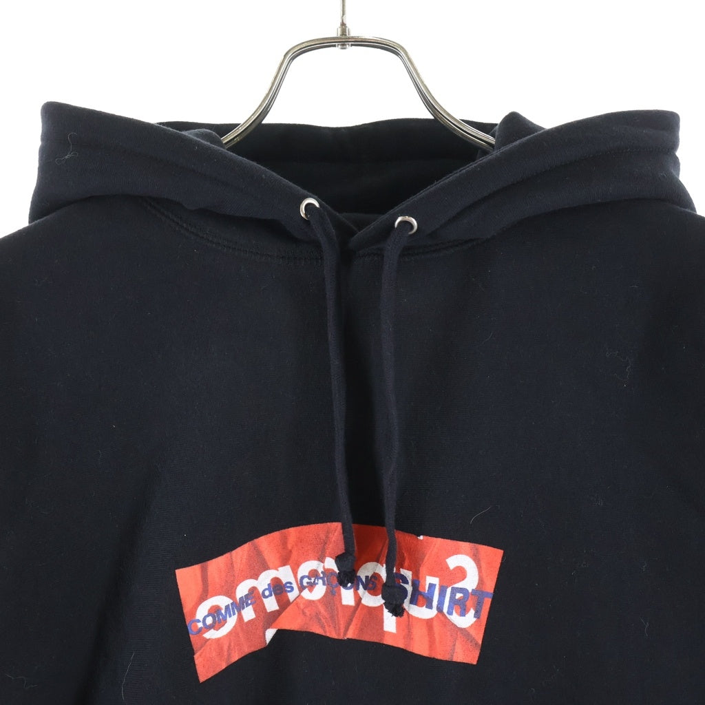 SUPREME(シュプリーム) 17SS ×COMMEdesGARCONS SHIRT Box Logo Hoodie ボックスロゴ フーディ プルオーバーパーカー ブラック