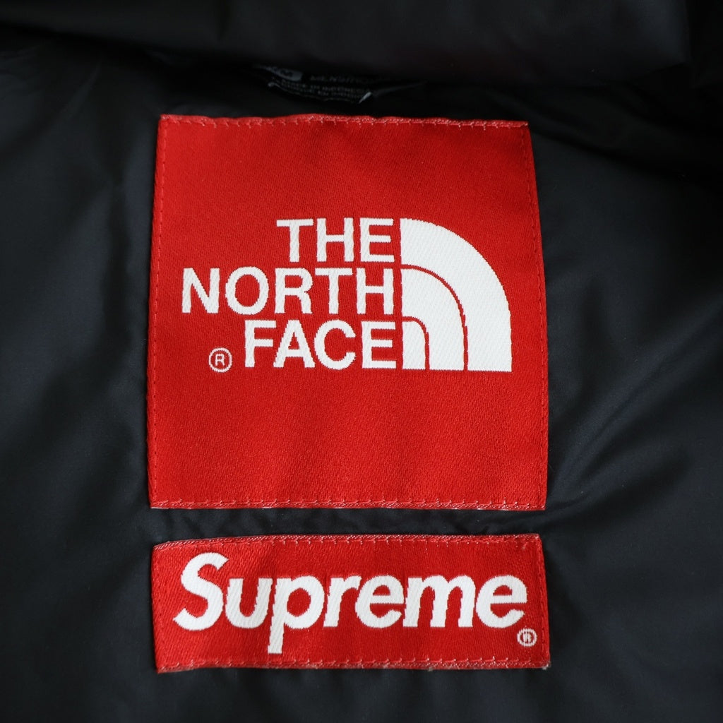 THE NORTH FACE(ザノースフェイス) 13AW ×SUPREME Fur Print Nuptse Jacket ヌプシジャケット ダウンジャケット ブラック/ブラウン ND01340