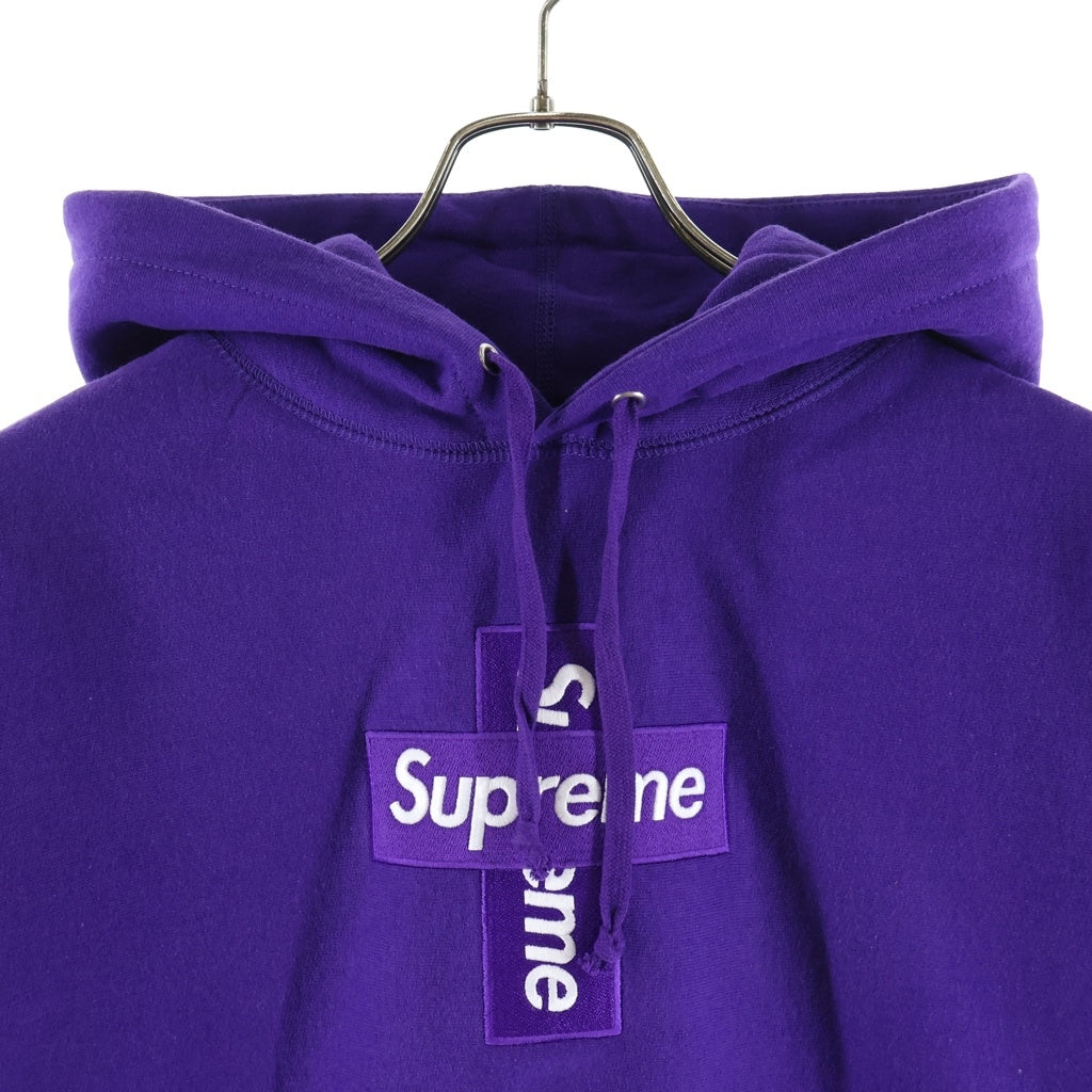 SUPREME(シュプリーム) 20AW Cross box logo Hooded Sweatshirts クロスボックスロゴ フーデッド スウェットシャツ パーカー パープル