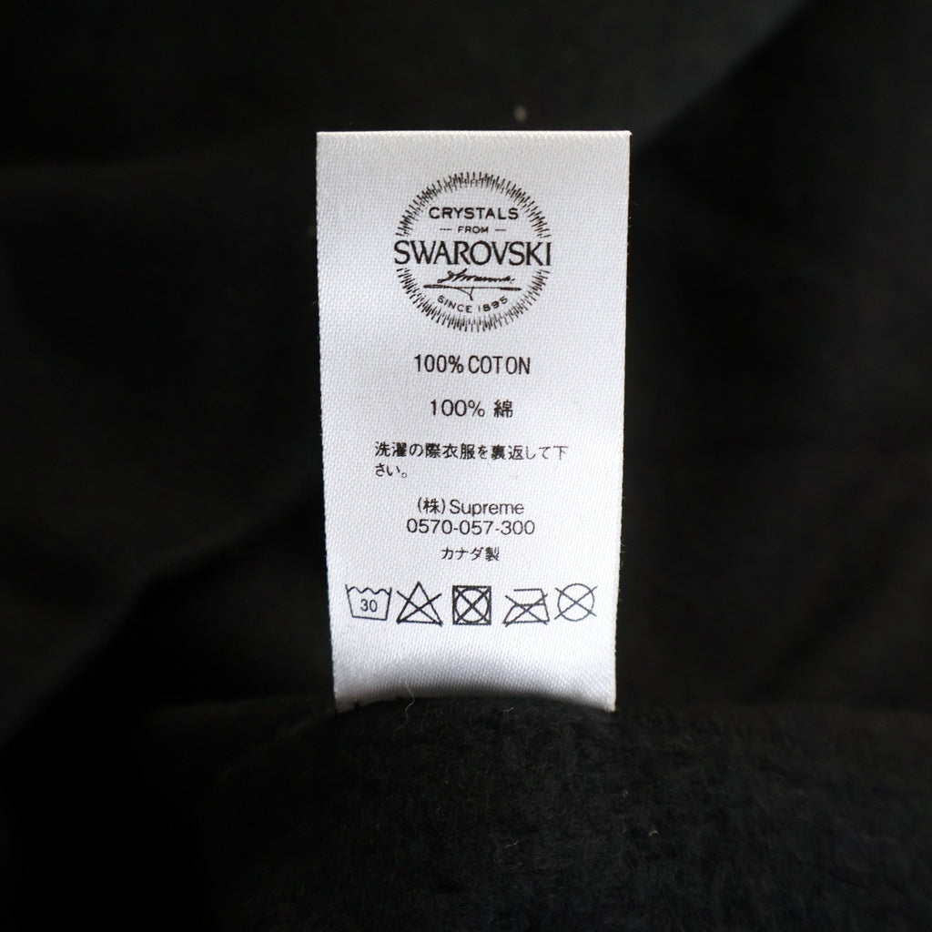 SUPREME(シュプリーム) 19SS ×Swarovski Box Logo Hooded Sweatshirt スワロフスキー ボックスロゴパーカー ブラック