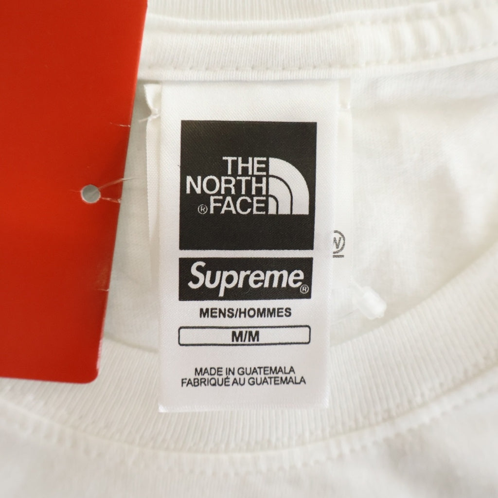 SUPREME(シュプリーム) 18SS ×THE NORTH FACE Metallic Logo Tee ザノースフェイス メタリックロゴプリント 半袖Tシャツカットソー ホワイト NT31808I