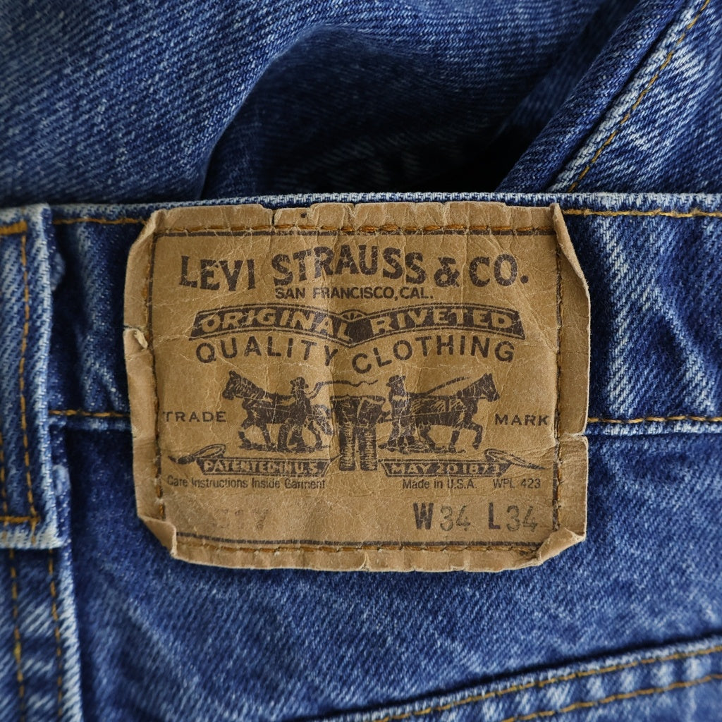 Levi's(リーバイス) 80's VINTAGE ヴィンテージ ボタン裏575 USA製 ジップフライ コットンデニムパンツ インディゴ 205170217