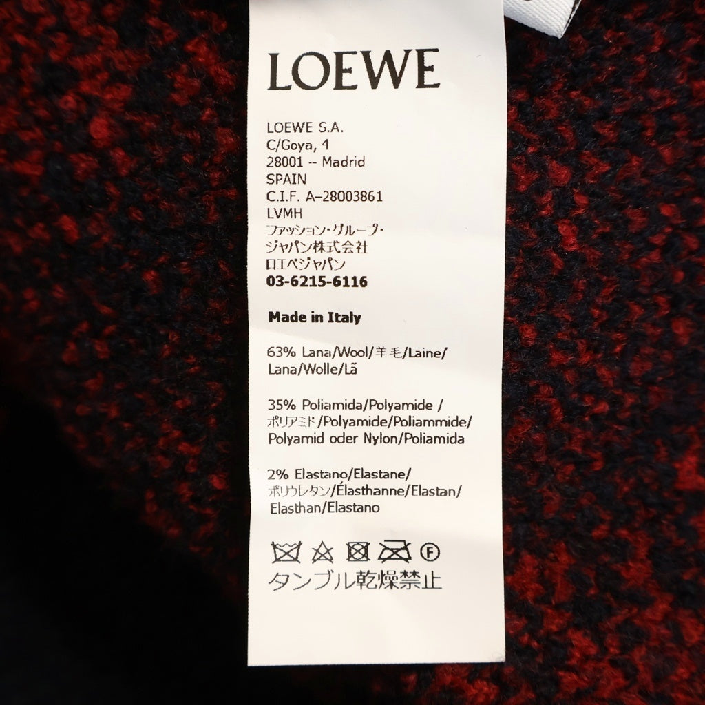 LOEWE(ロエベ) グラデーションウールニット ブラック×レッド S359Y14KEL
