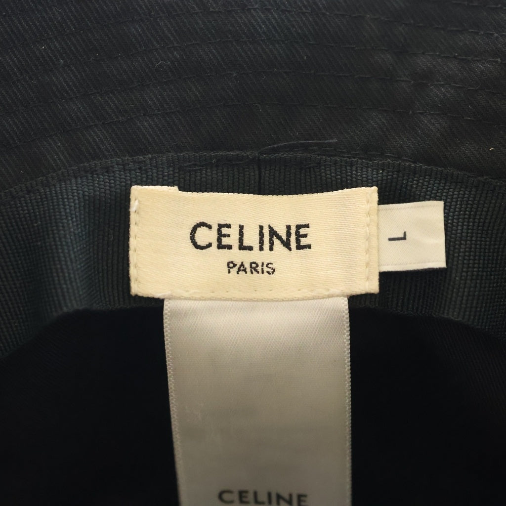 CELINE(セリーヌ) BUCEKT HAT ロゴプリント バケットハット ブラック 2AU5B968P レディース