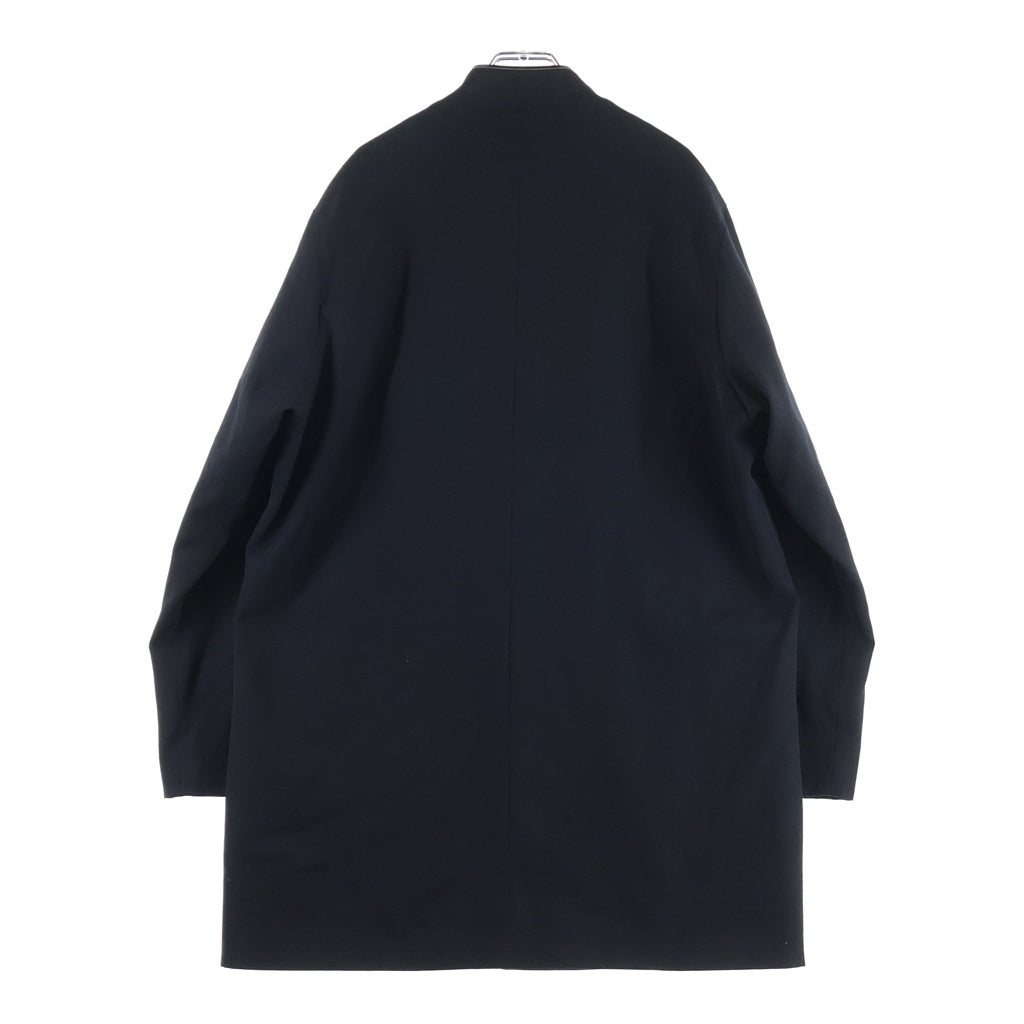 Yohji Yamamoto POUR HOMME(ヨウジヤマモト プールオム) 97AW 蝋人形期 肉厚ウールキャバ マオカラーコート ブラック HI-J51-161