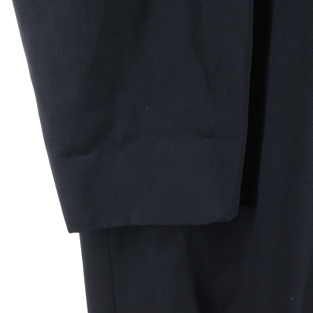Yohji Yamamoto POUR HOMME(ヨウジヤマモト プールオム) 97AW 蝋人形期 肉厚ウールキャバ マオカラーコート ブラック HI-J51-161