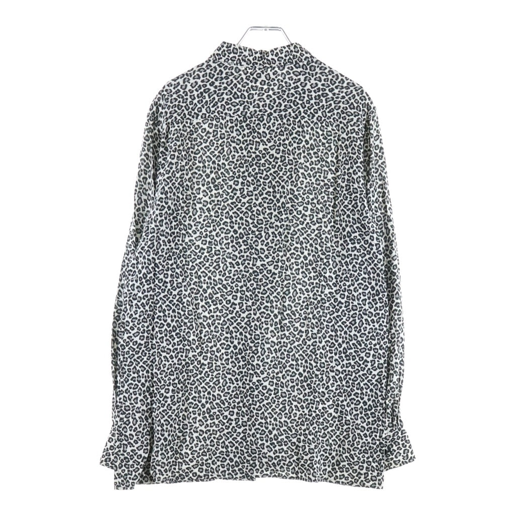CELINE(セリーヌ) 20SS HAWAIIAN LOOSE SHIRT ハワイアンルーズ レオパード柄長袖シャツ グレー 2C268900H