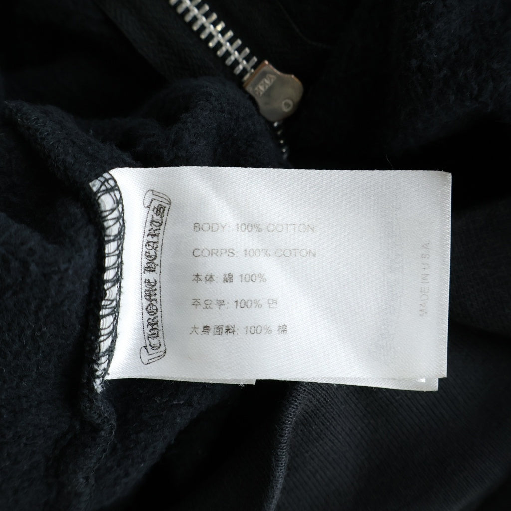 CHROME HEARTS(クロムハーツ) SWTSHRT HD ZIP HANGZHOU バックホースシュープリントジップパーカー ブラック