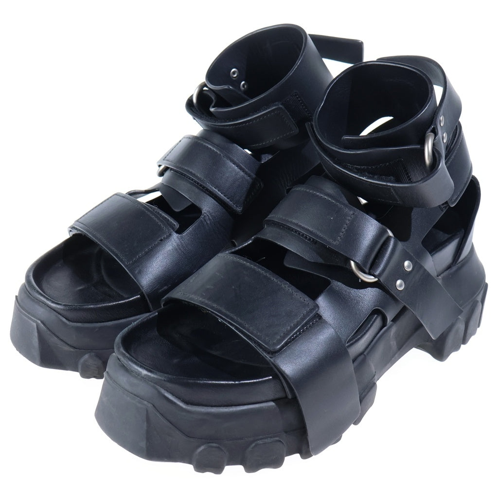 Rick Owens(リックオウエンス) 20SS TECUATL TRACTOR SANDAL テアクトル トラクターハイカットサンダル ブラック レディース