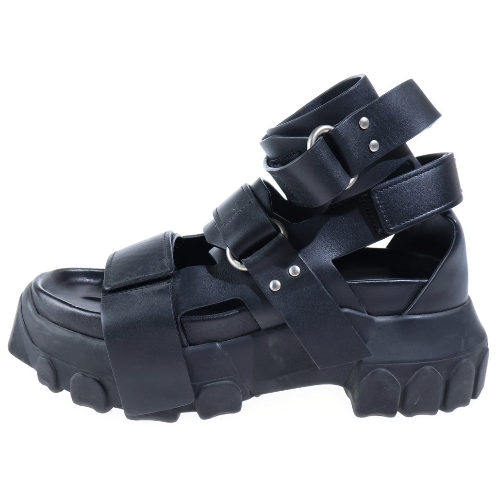 Rick Owens(リックオウエンス) 20SS TECUATL TRACTOR SANDAL テアクトル トラクターハイカットサンダル ブラック レディース