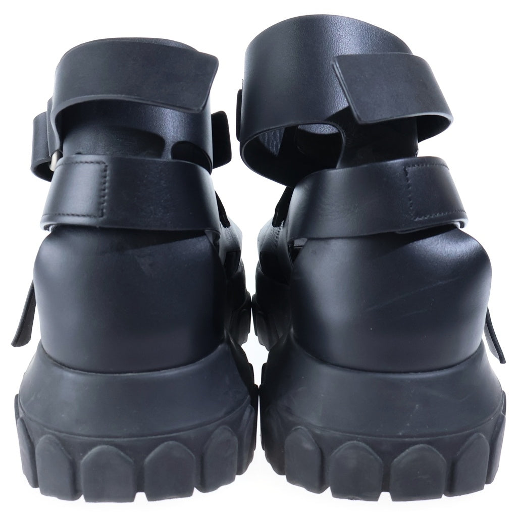 Rick Owens(リックオウエンス) 20SS TECUATL TRACTOR SANDAL テアクトル トラクターハイカットサンダル ブラック レディース