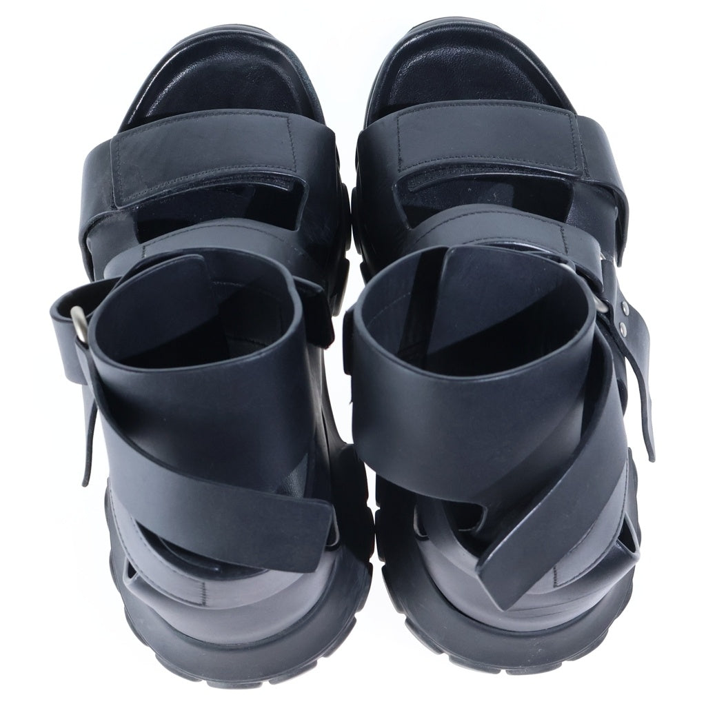 Rick Owens(リックオウエンス) 20SS TECUATL TRACTOR SANDAL テアクトル トラクターハイカットサンダル ブラック レディース