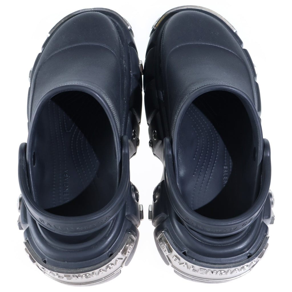 BALENCIAGA(バレンシアガ) 22SS ×crocs HARD CROCS クロックス プラットフォームスタッズ ハードクロックス ミュールサンダル ブラック 20434