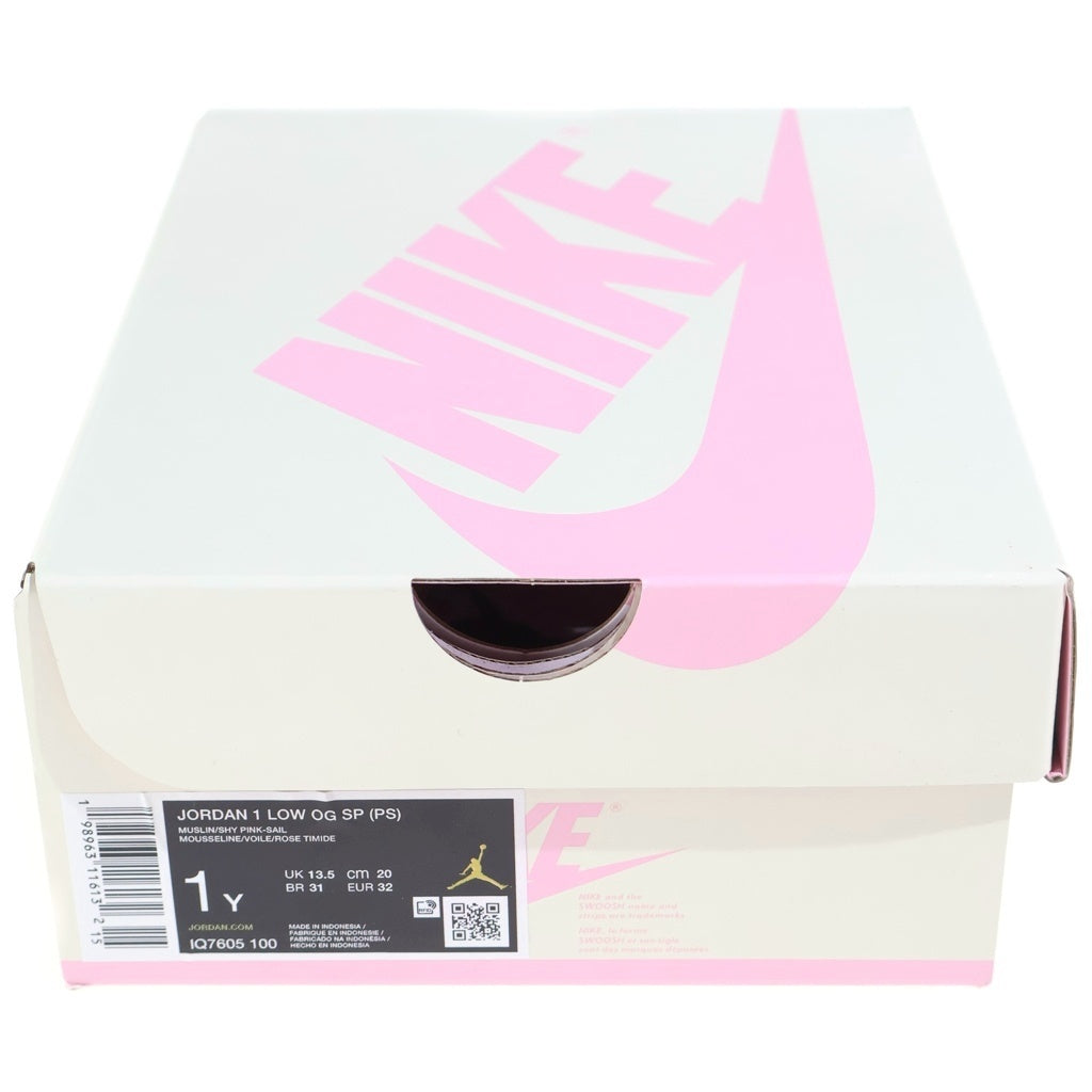 NIKE(ナイキ) xTRAVIS SCOTT AIR JORDAN 1 OG LOW PS トラヴィススコット エアジョーダン1 ローカットスニーカー ホワイト キッズ US1Y/20cm IQ7605100 レディース