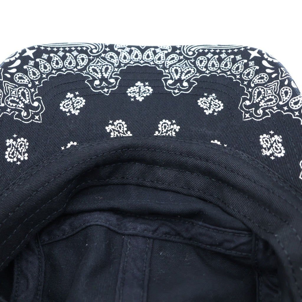 SUPREME(シュプリーム) 21SS BANDANA CAMP CAP バンダナ ペイズリー キャップ 帽子 ブラック
