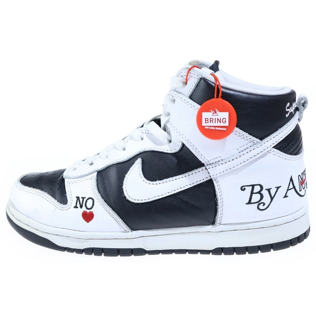 NIKE(ナイキ) ×SUPREME DUNK HIGH BY ANY MEANS シュプリーム ダンク バイ エニー ミーンズ ハイカットスニーカー ホワイト/ブラック DN3741-002