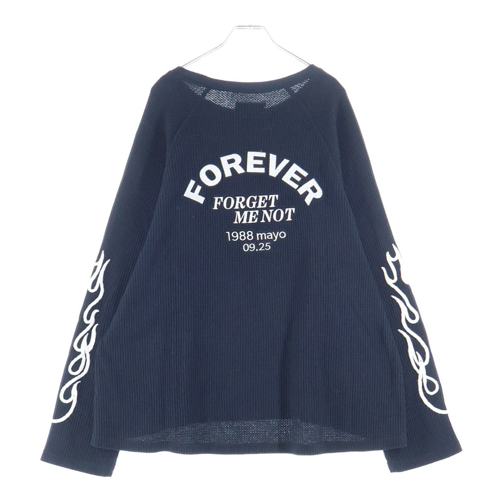 MAYO(メイヨー) 24AW EAGLE EMBROIDERY THERMAL LONG SLEEVE TEE イーグル刺繍 サーマル長袖Tシャツ ブラック/ホワイト 24MY-SLT03