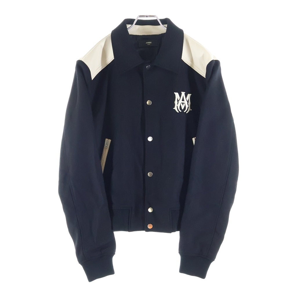 AMIRI(アミリ) MA BAND JACKET ウールスタジャン ブルゾン ブラック SRAM0UVY1014SMRWLB13