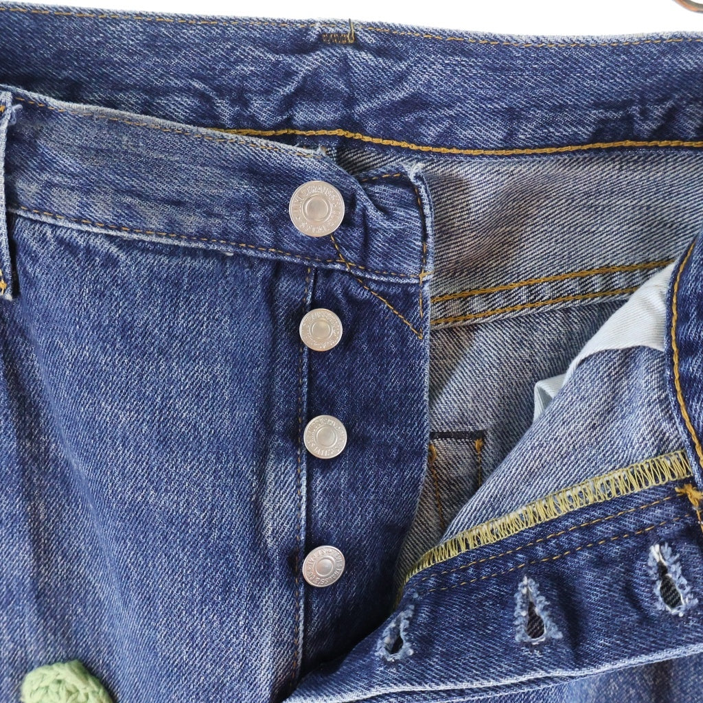 Levi's(リーバイス) ×YARN クロスパッチ ストレートデニム 501 インディゴ W36 L30