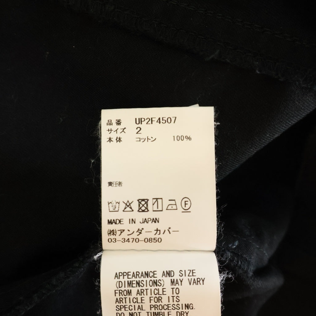UNDERCOVER(アンダーカバー) CoチノサイドZipボンデッジPT サイドジップスラックスパンツ チノパンツ ブラック UP2F4507